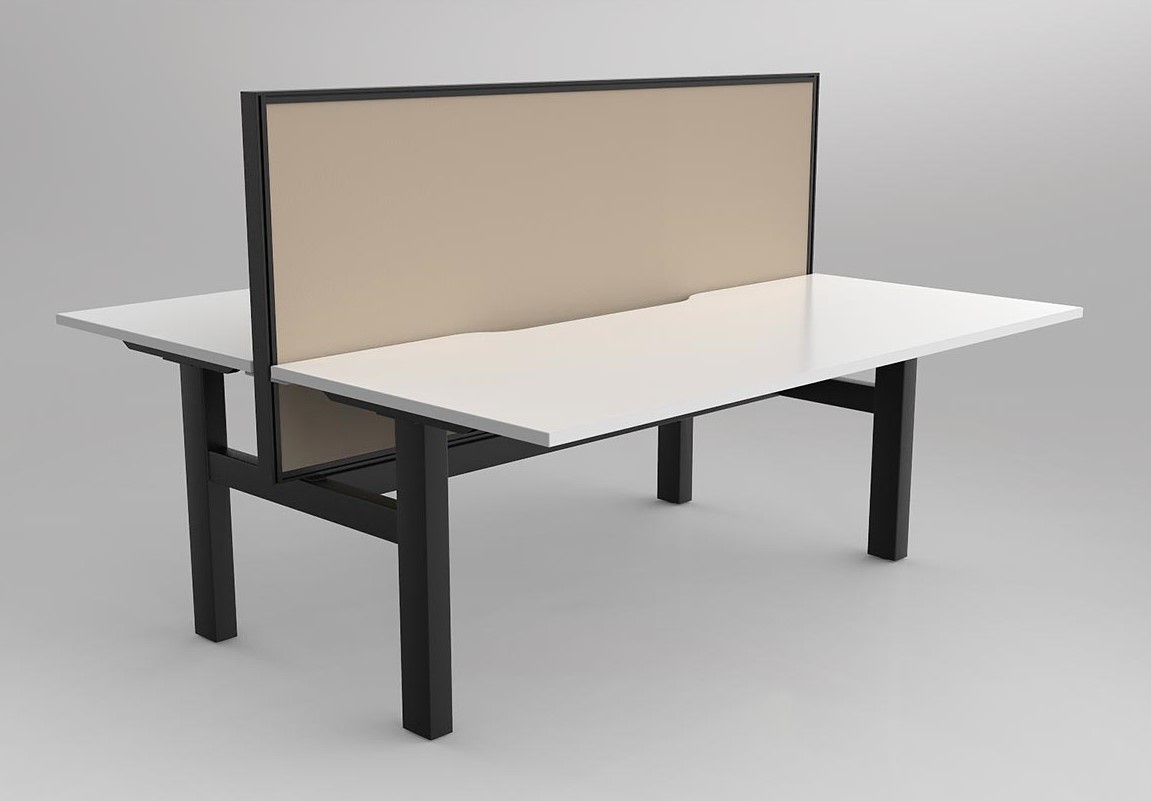 Agile Fixed Height Desk Double Side with Studio 50 Screen